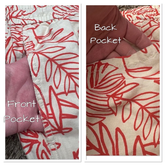 NWT-Lane Bryant Drawstring Linen Blend Wide Leg Pants - Picture 5 of 7